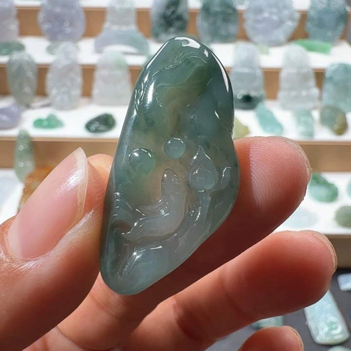 翡翠未镶嵌项链翡翠