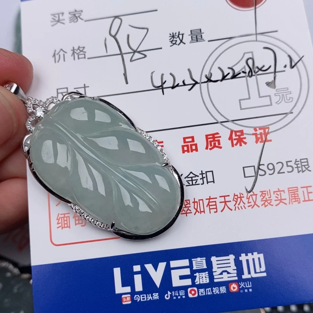 翡翠银S925镶嵌颈饰