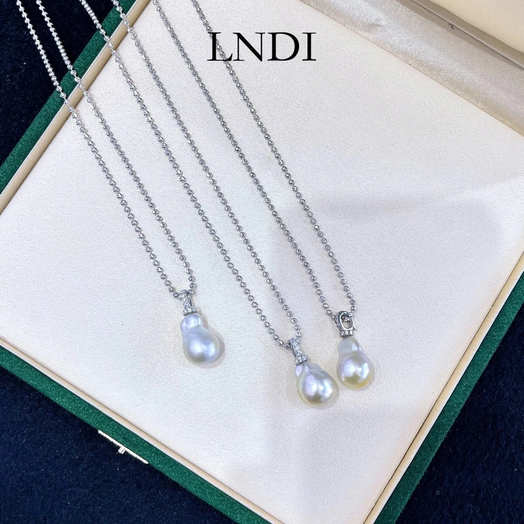 【LNDI】海水澳白巴洛克珍珠吊坠 S925银 时尚坠链 多样性发货/发一