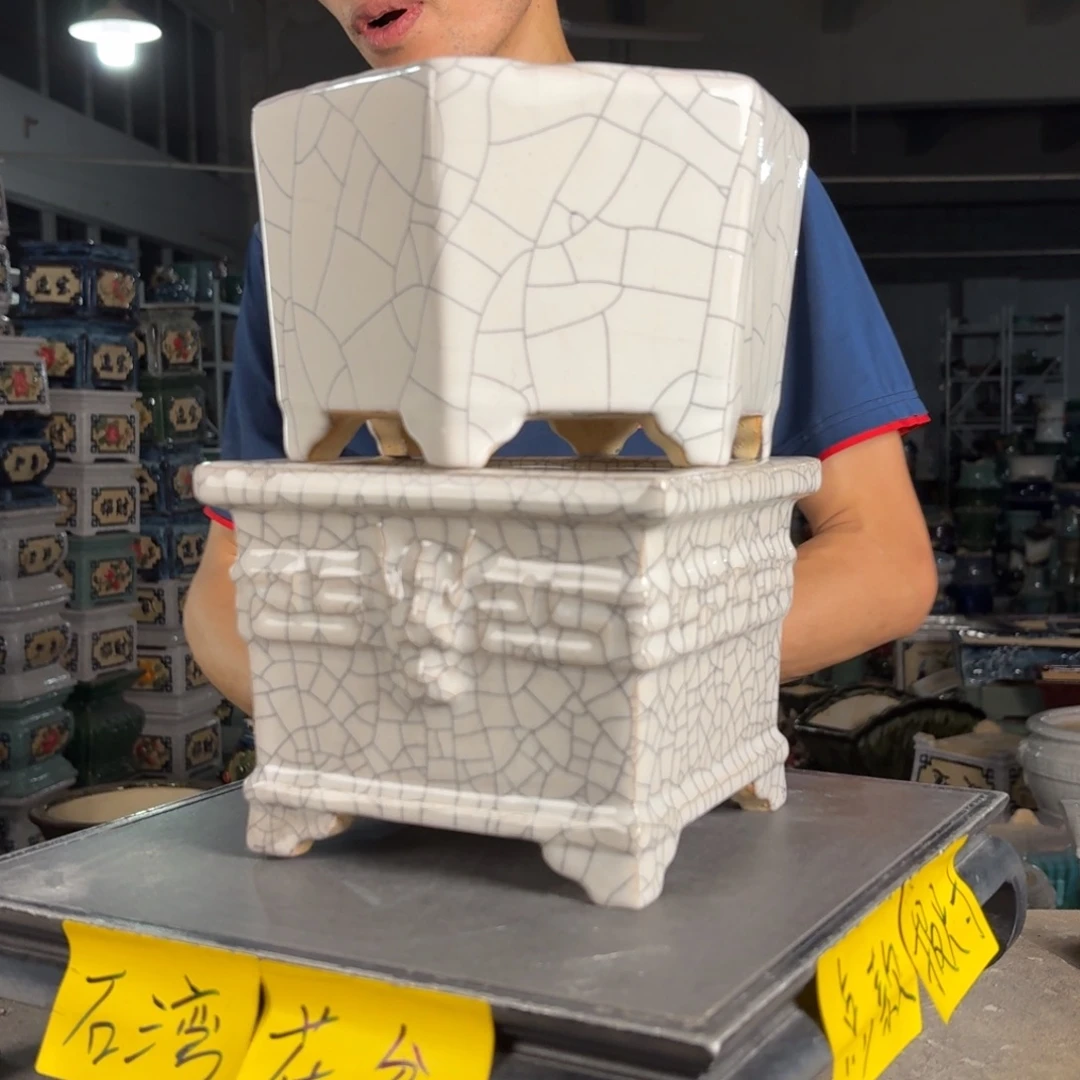 一风堂石湾花盆 瑕疵