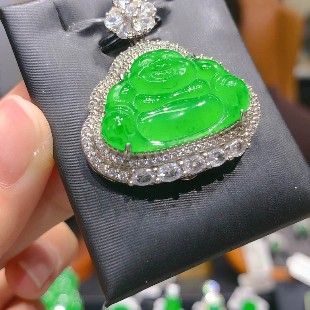 【闪购商品】颈饰银S925镶嵌翡翠4柒姐