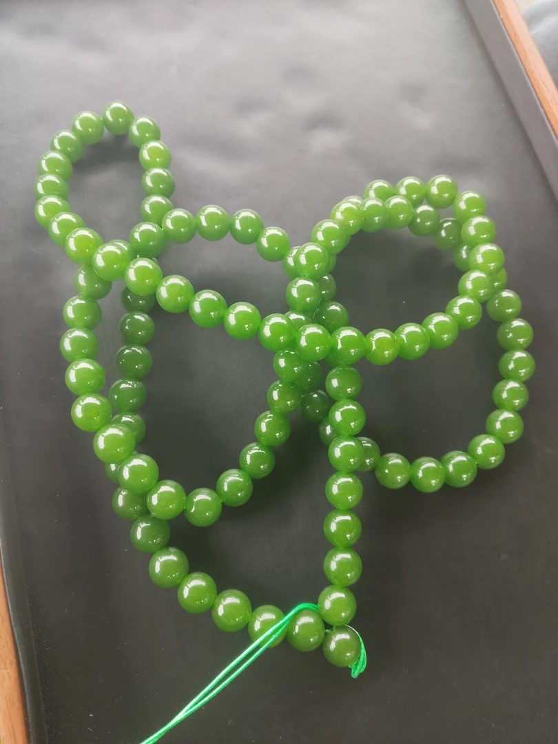 高品质苹果绿色卡10项链108颗