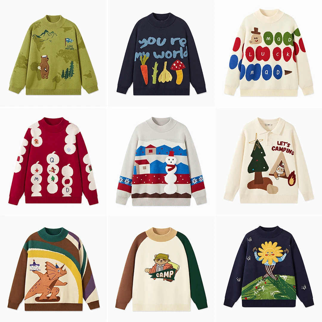 L32【先选尺码，再选颜色】MQD童装冬季新品毛衣