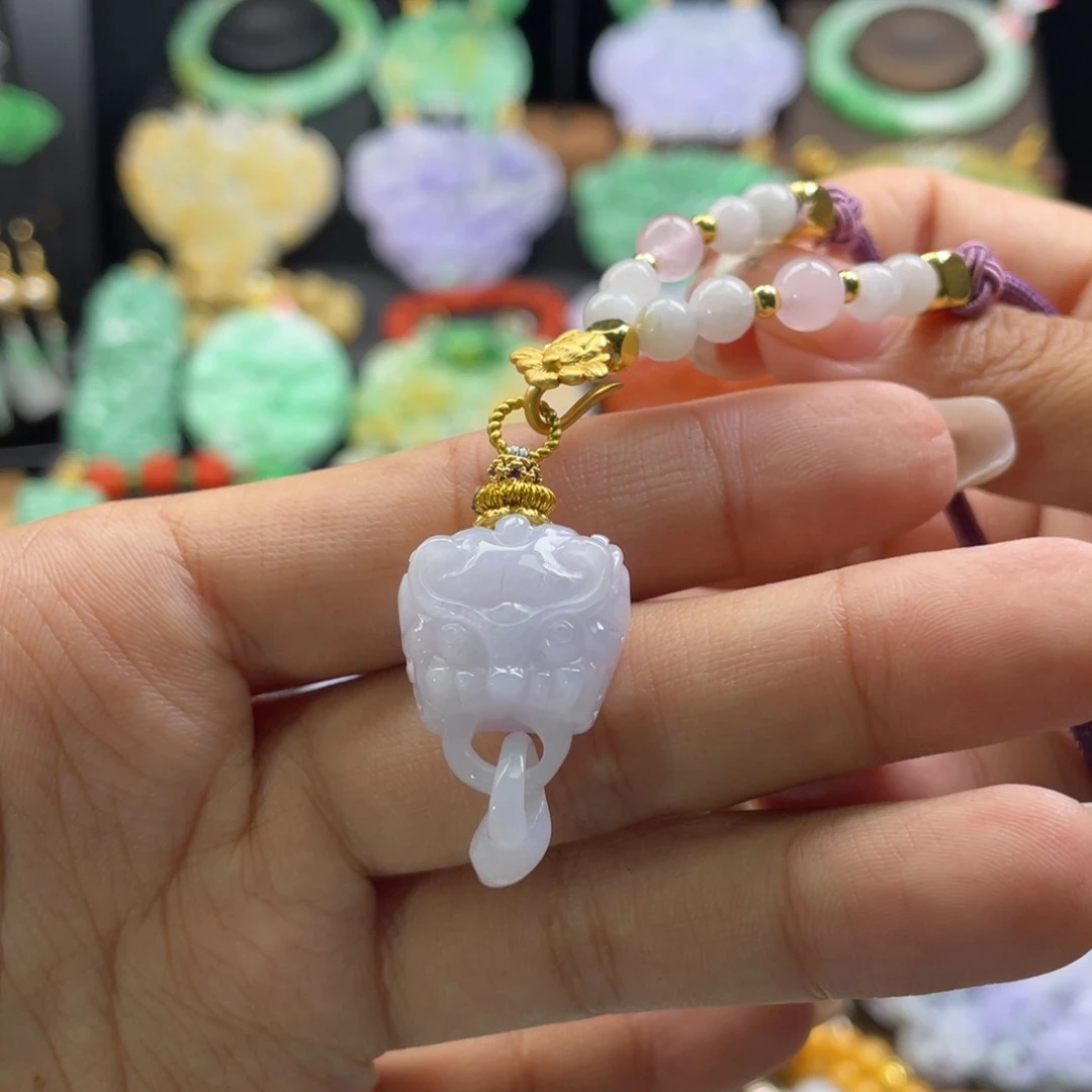 翡翠未镶嵌颈饰代编织