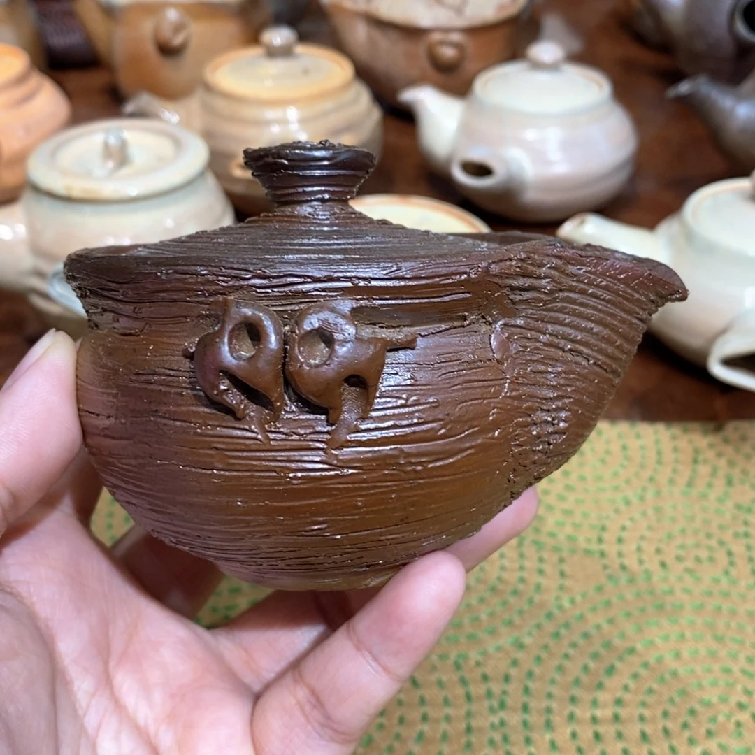 柴烧侘寂粗陶茶具