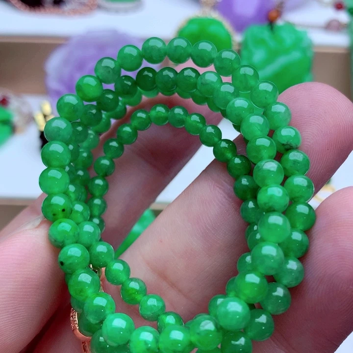 翡翠未镶嵌毛衣链