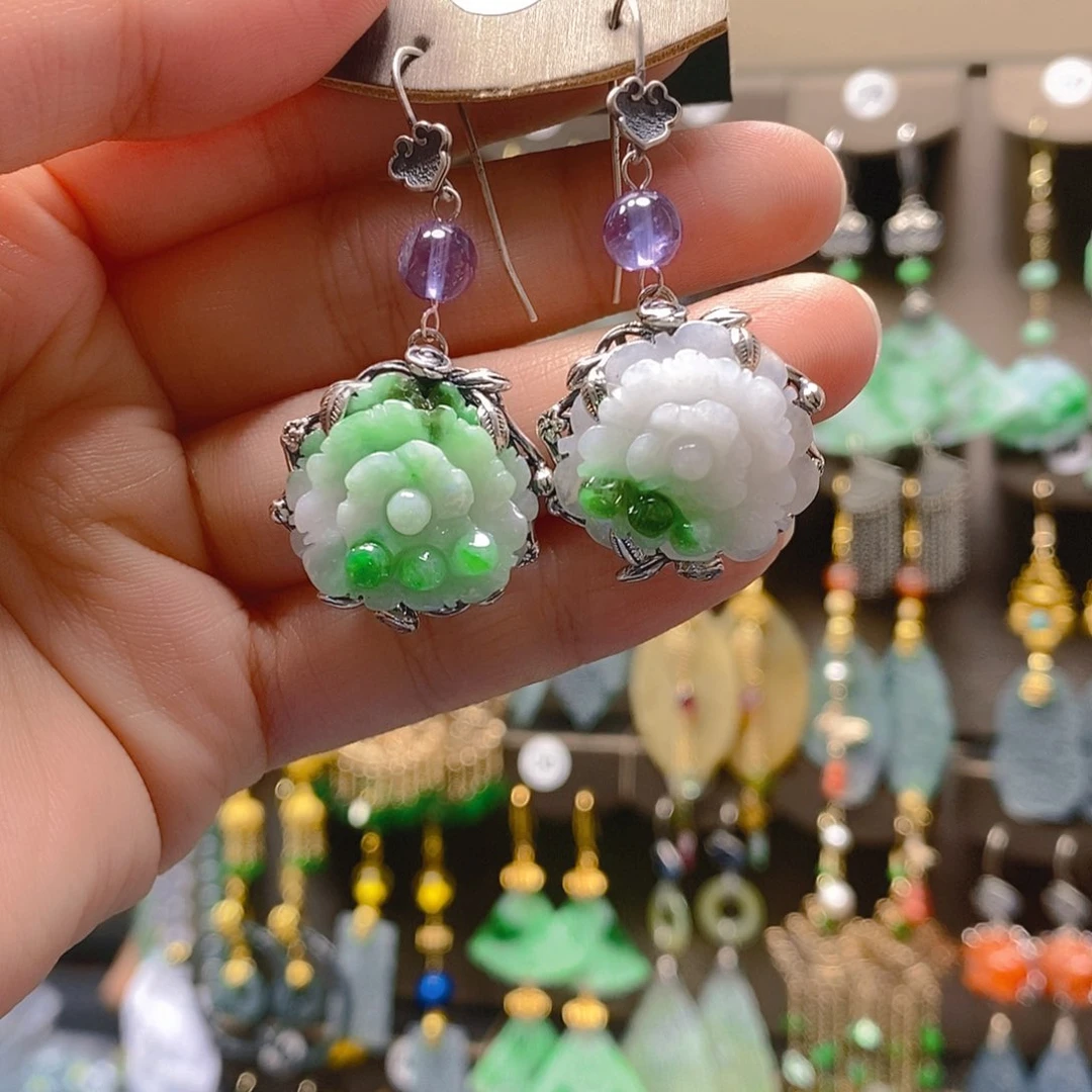 未镶嵌翡翠耳饰翡翠