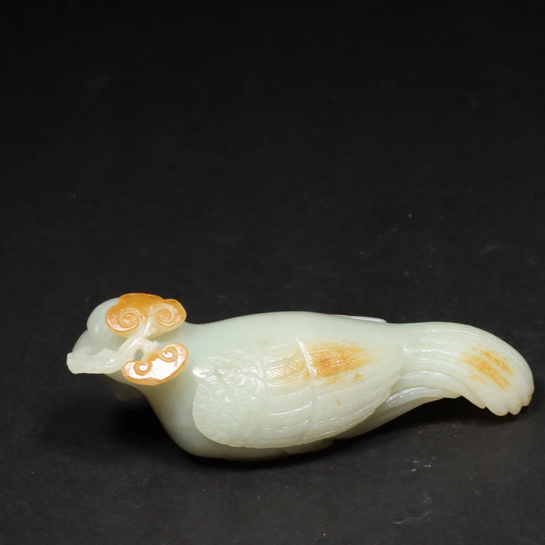 清和田玉衔灵芝喜鹊-CS