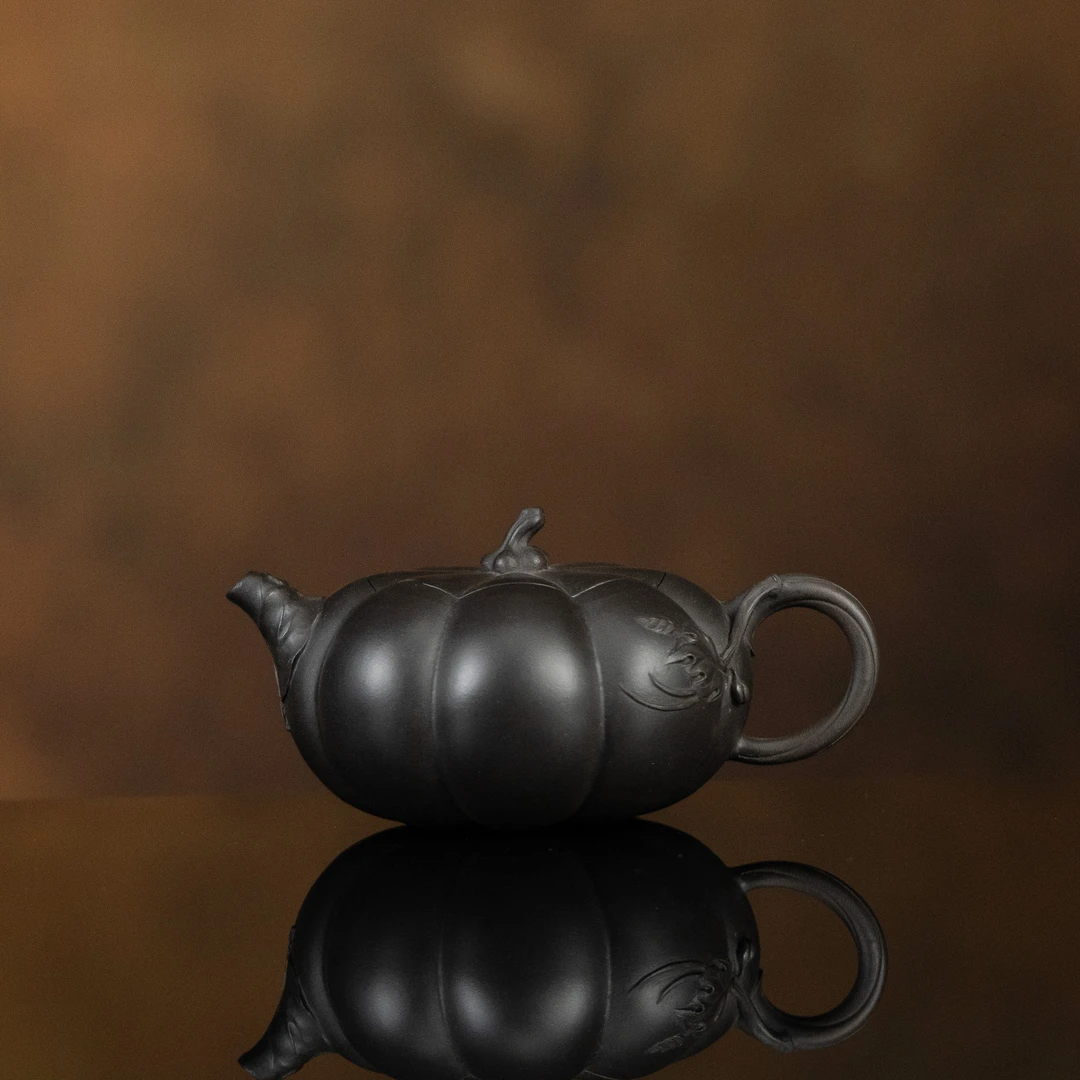 【利贞l八瓣南瓜】原矿还原烧270cc手工制宜兴茶壶茶具LZD