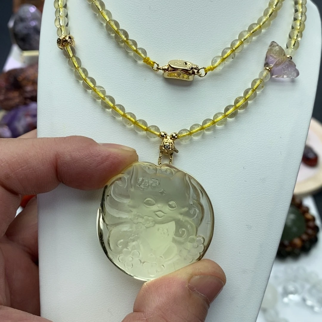 水晶颈饰未镶嵌吊坠