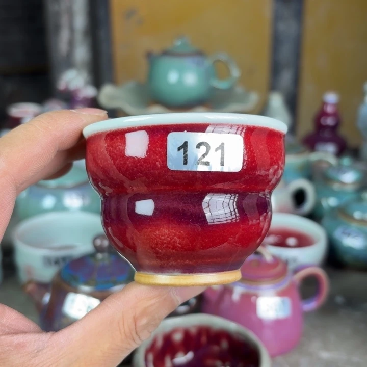 121纯手工拉坯钧瓷主人杯