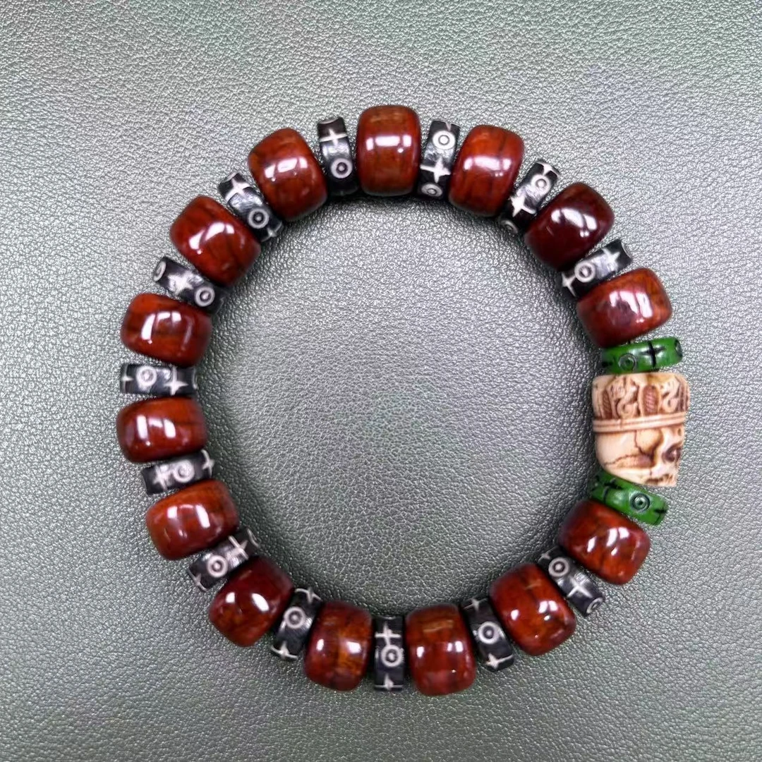 非金属珐琅手链 精美藏式经典阿呆手串H