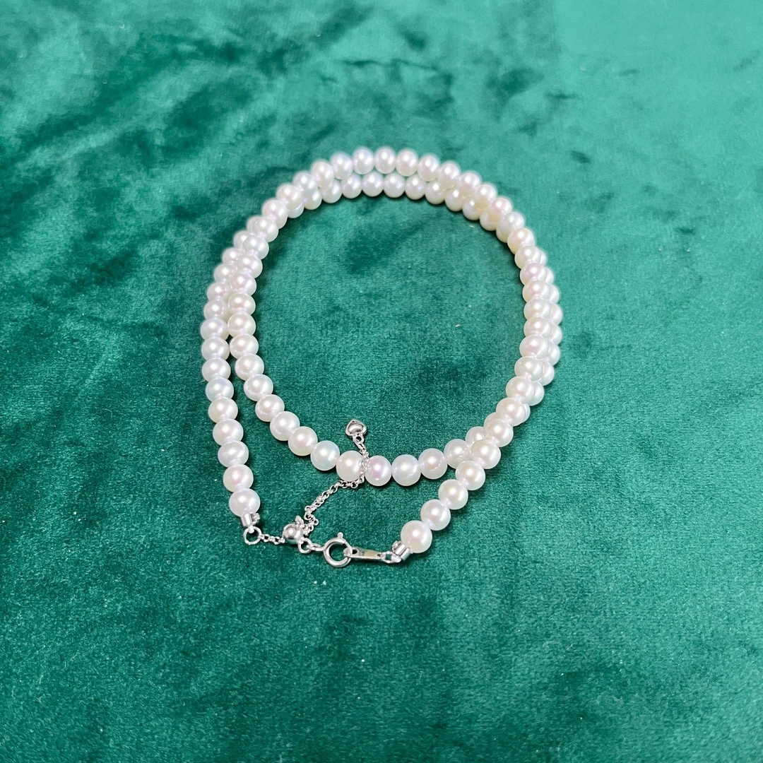 淡水珍珠点位5左右强光气质白色时尚百搭精致小米珠素款简约百搭