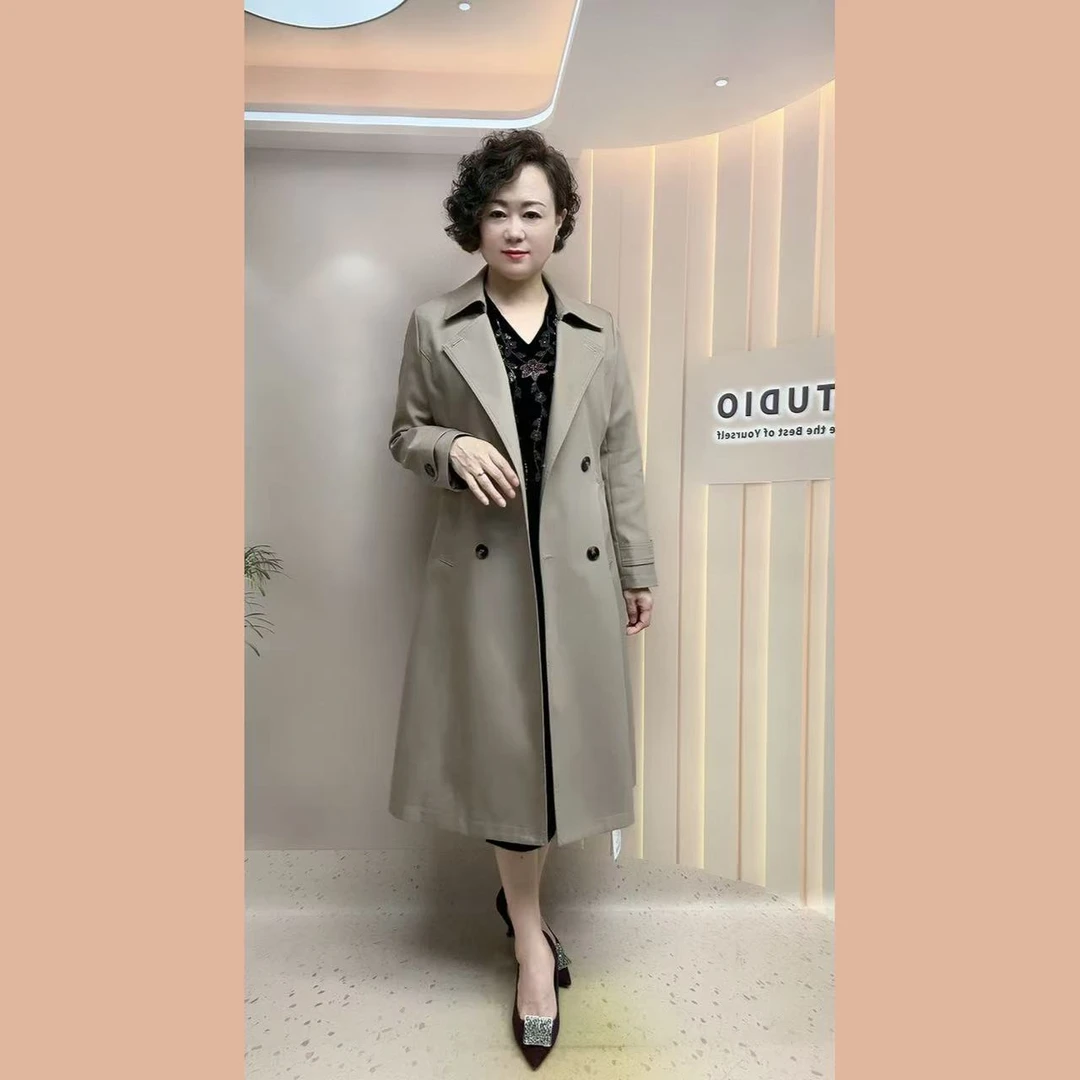 902#西服领气质风衣