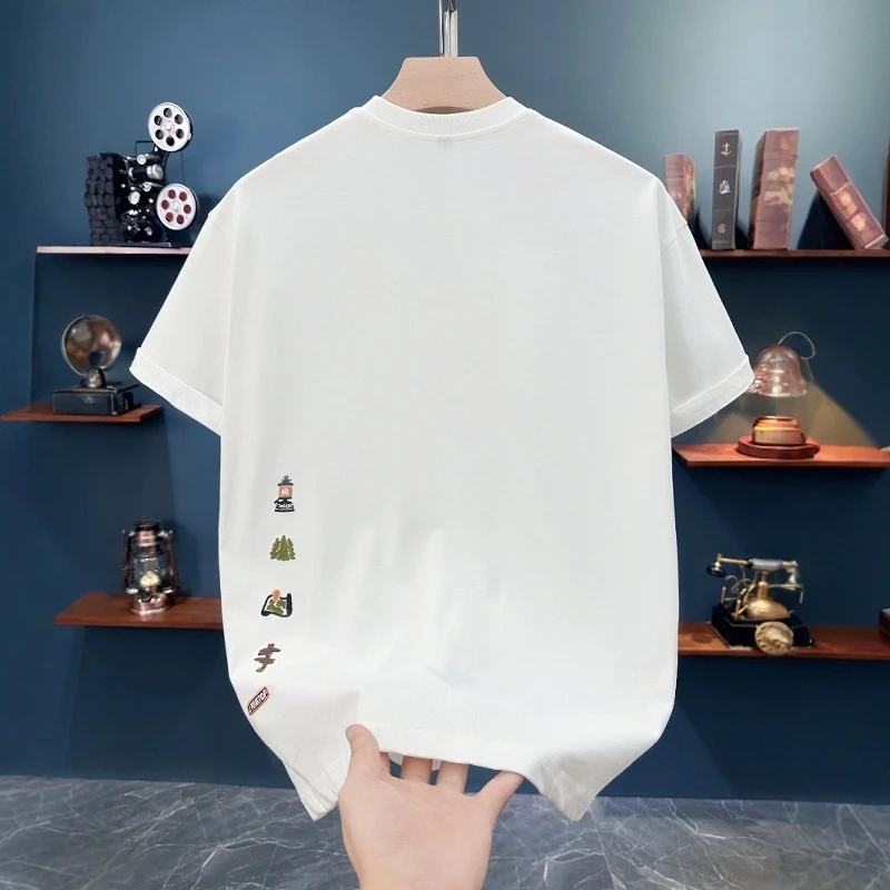 DeweLvum！匠心制作！一眼就爱上!新款宽松大码休闲透气短袖T恤男潮