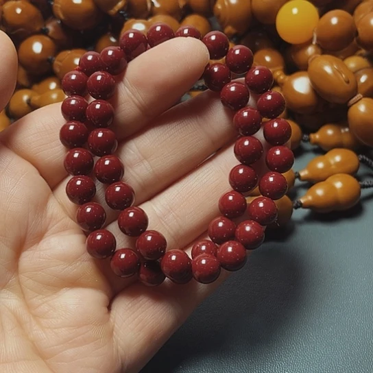 朱砂，0.8正圆，手工制作