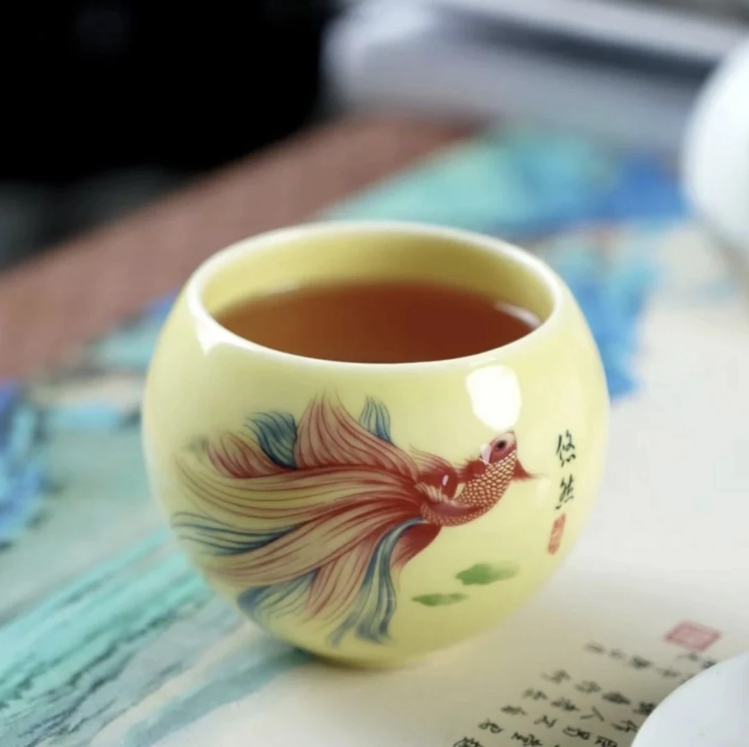 悠然（黄）龙蛋杯  主人杯