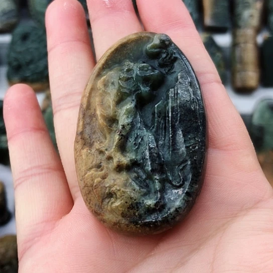 岫岩河磨玉（透闪石质玉）未镶嵌挂件