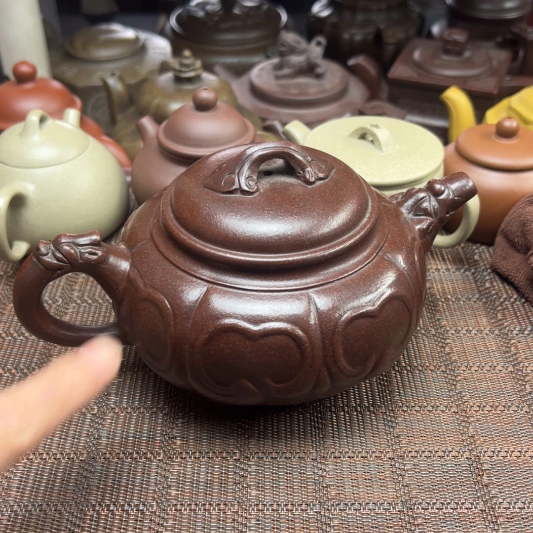 紫砂茶壶宜兴原矿紫砂壶450毫升容量