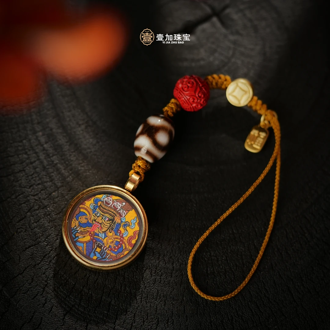 壹加林妹妹 | 玛瑙坛城三眼扎基手机挂件多样性发其一