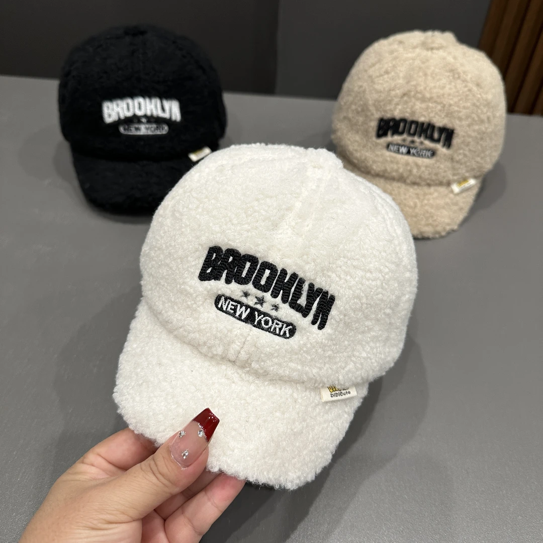 【百搭王】宝宝帽子秋冬款韩系毛绒儿童鸭舌保暖婴儿防风棒球百搭帽