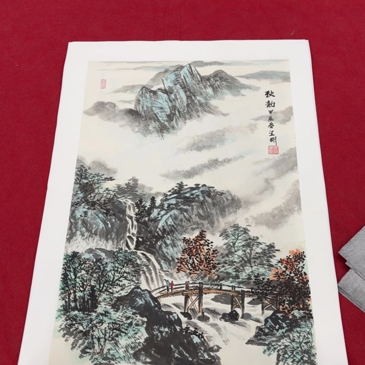 国画花鸟等图案为主的