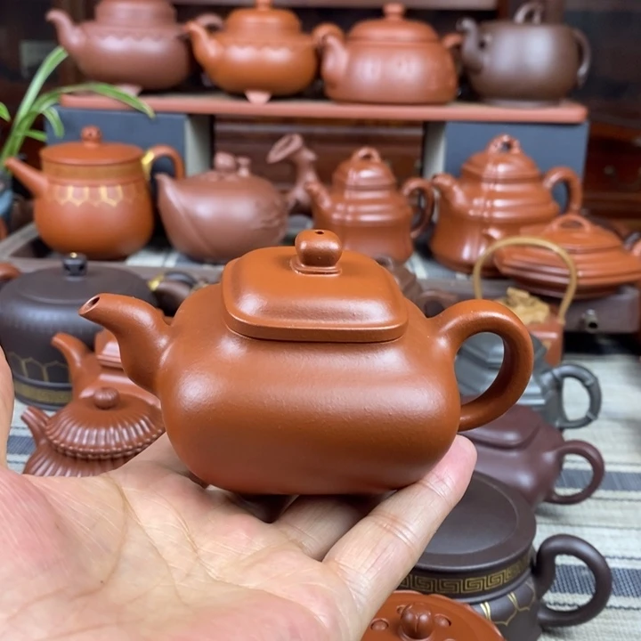 紫砂茶壶四方传炉160-220CC原矿赵庄朱泥特价