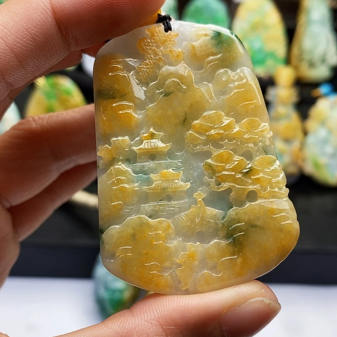 颈饰未镶嵌翡翠翡翠A货一物一证