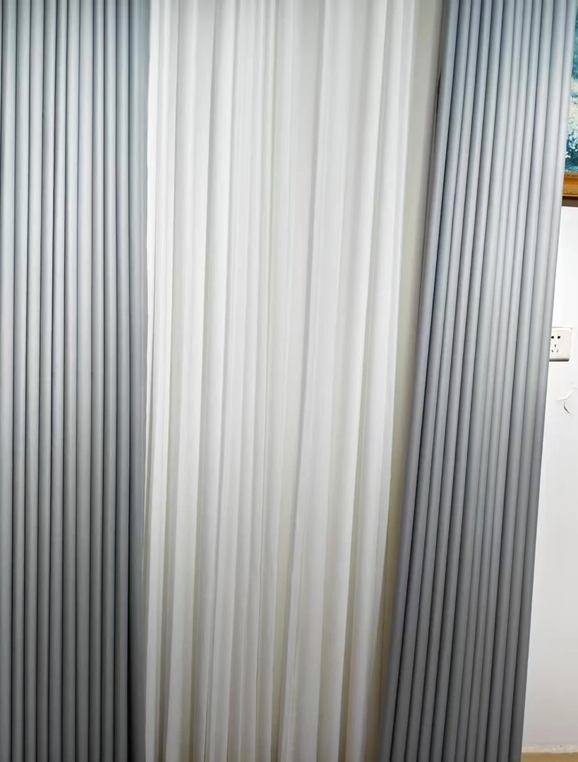 高级灰遮光窗帘卧室全屋定制