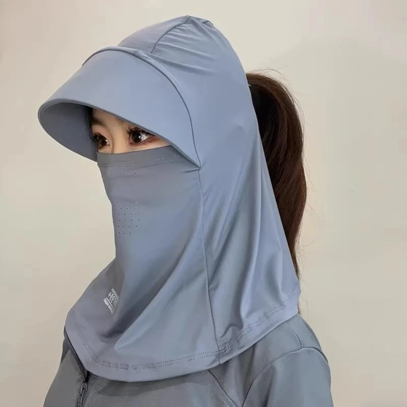 全脸防晒遮阳帽子女夏季防晒帽防紫外线户外骑行护颈面罩太阳帽
