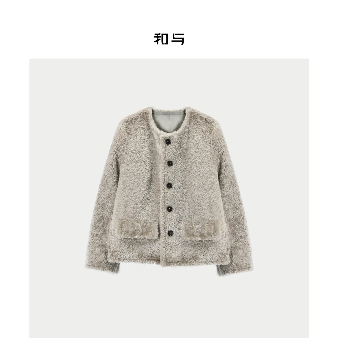 和与｜土耳其纳西小拉贡皮毛一体外套H54ALU10106