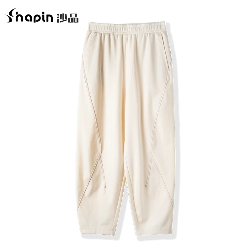 百搭立体剪裁宽松显瘦休闲裤时尚简约通勤长裤女BXY3251617