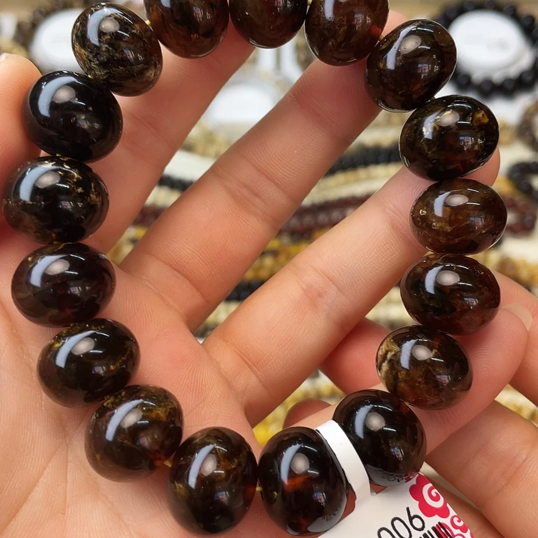 尔***龙琥珀未镶嵌裸石十六90013