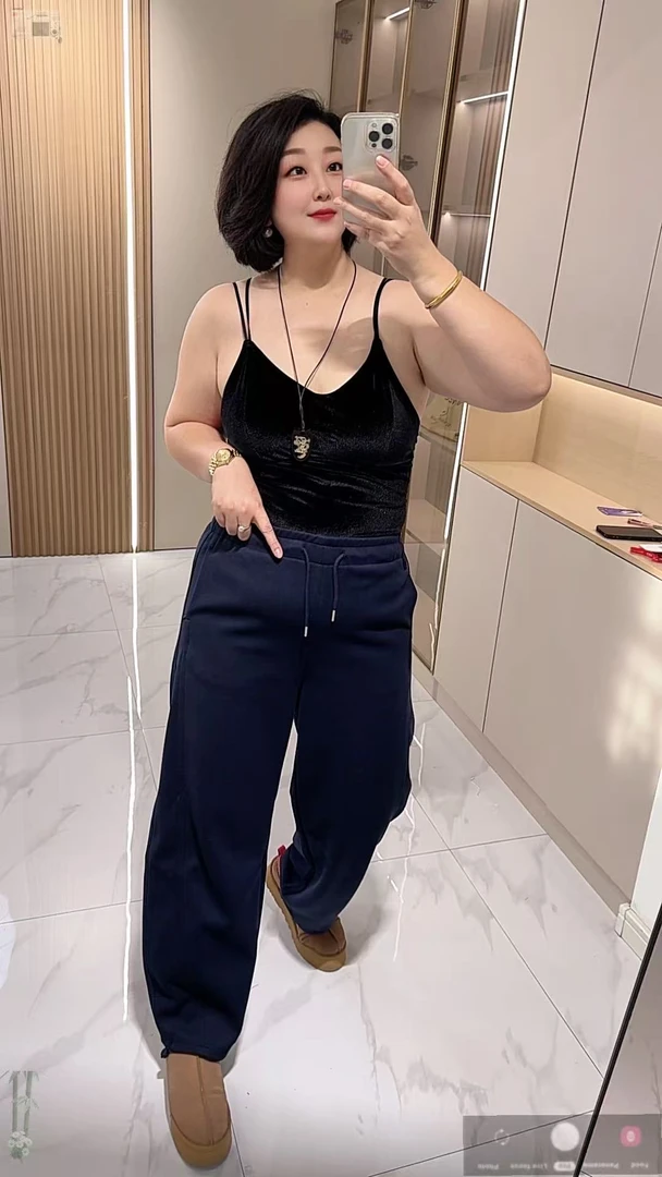 【聪姐推荐】31910早秋韩系简约显瘦休闲弯刀裤（裤长107）