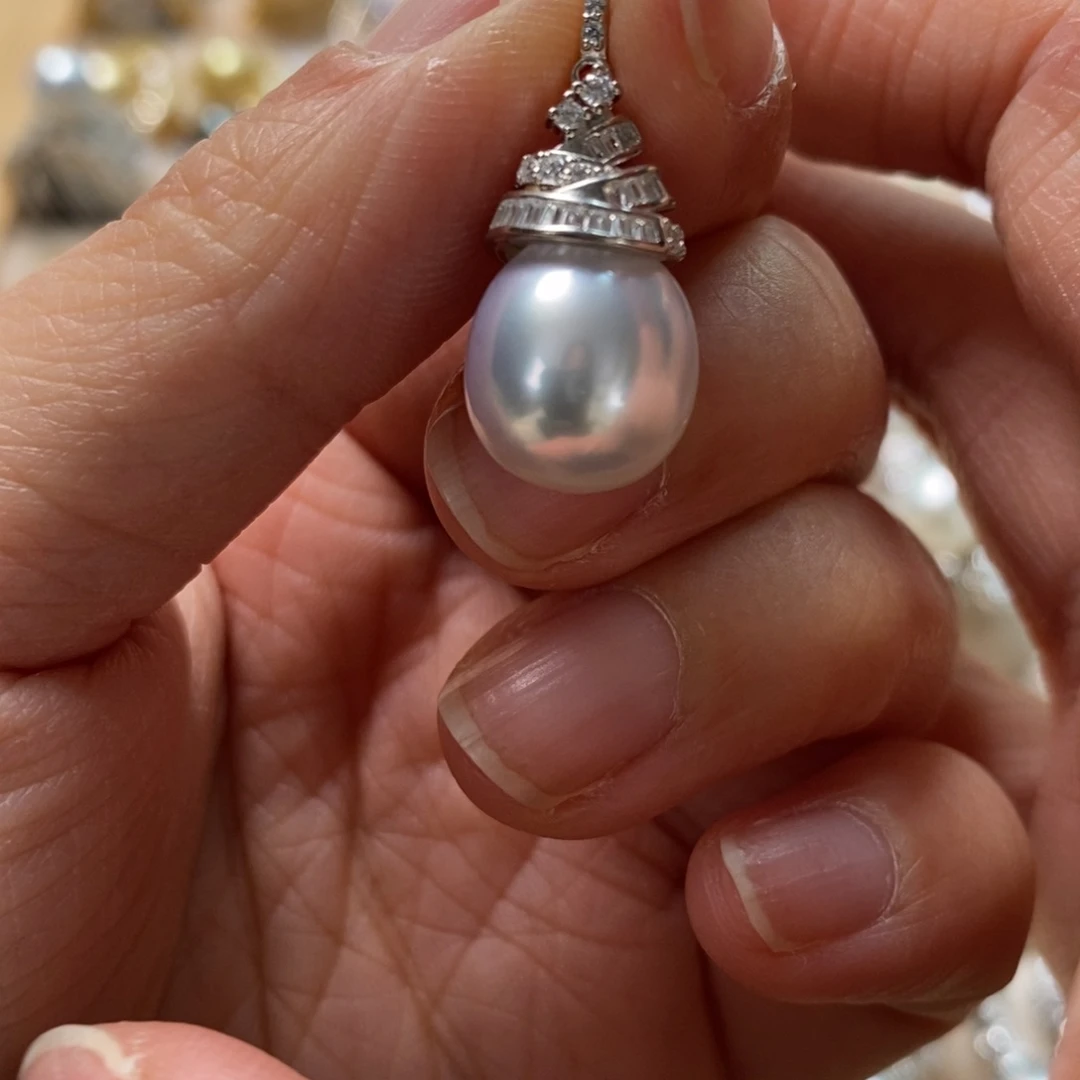 海水珍珠颈饰银S925镶嵌