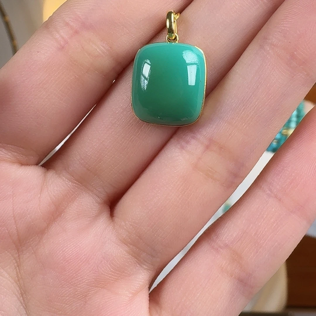 绿松石18K金镶嵌珠宝奇石