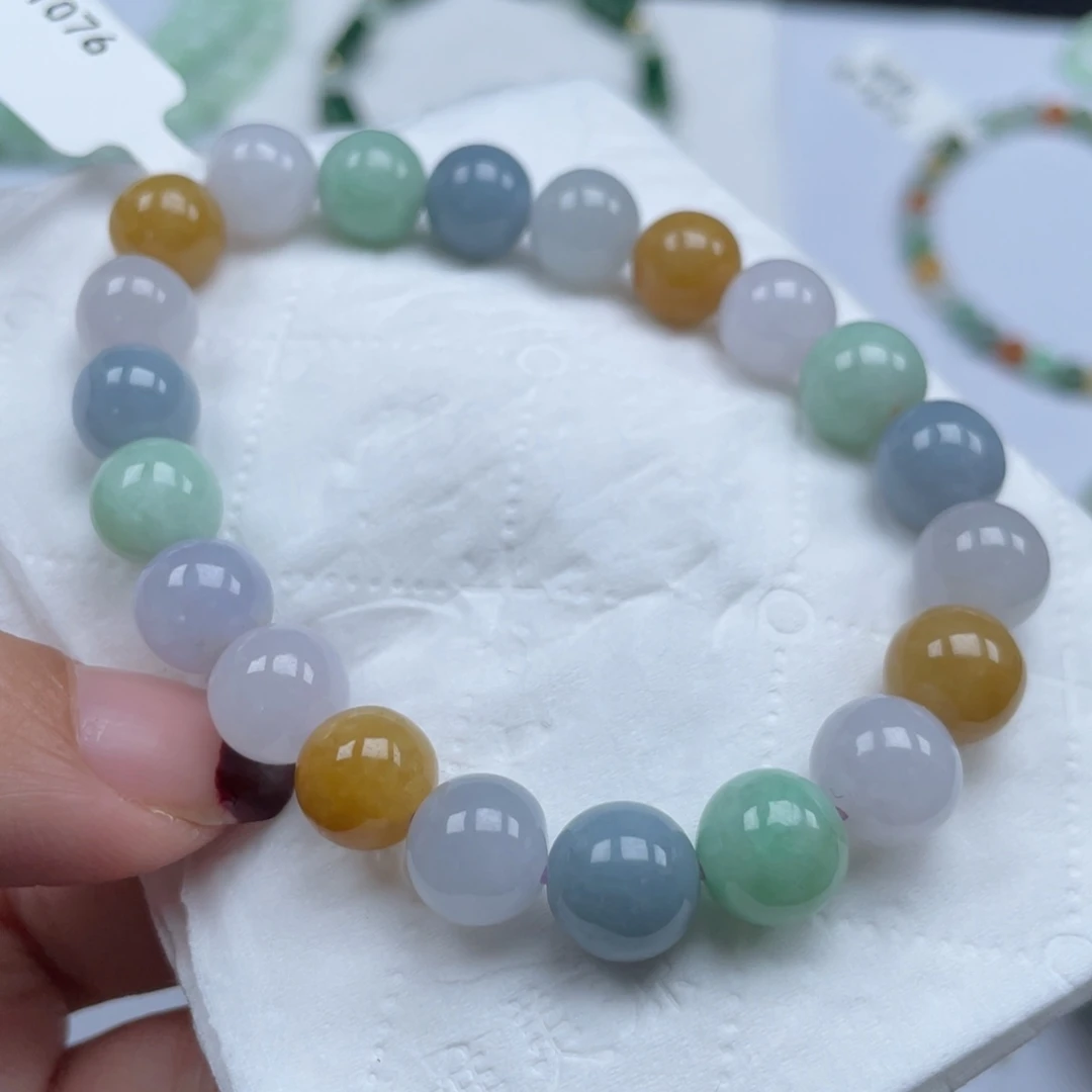 翡翠手链未镶嵌纯天然a货缅甸翡翠包邮