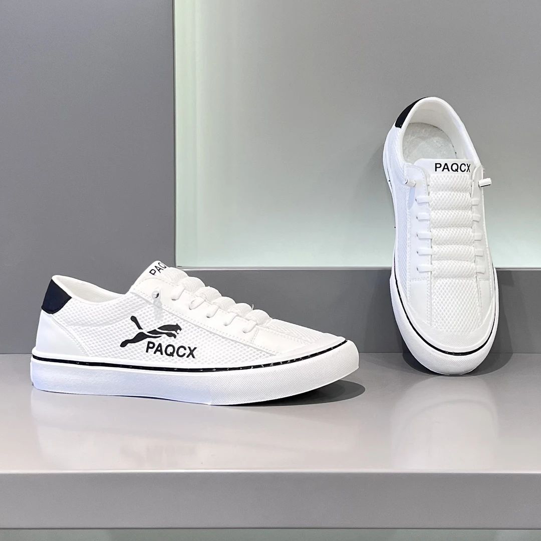 意式『DMXUXM』轻松搭配~匠心制作~网面透气一脚蹬软底休闲小白鞋男