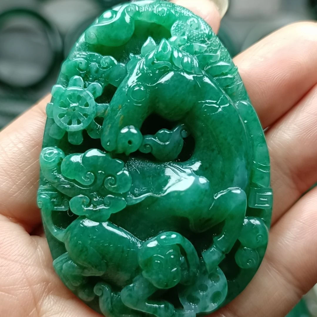 独山玉马上封侯未镶嵌