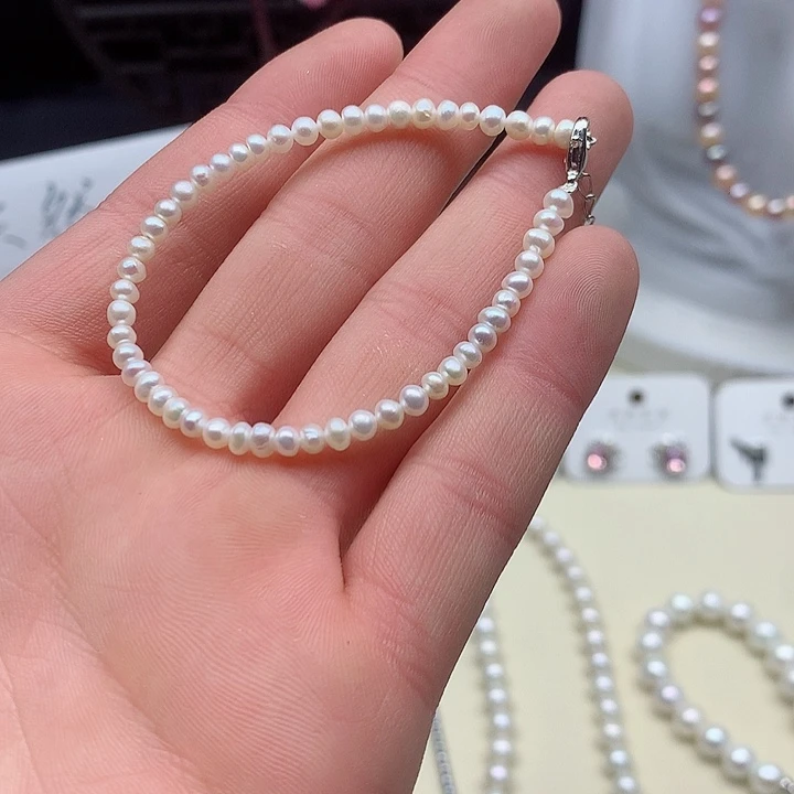 钛钢手链淡水珍珠