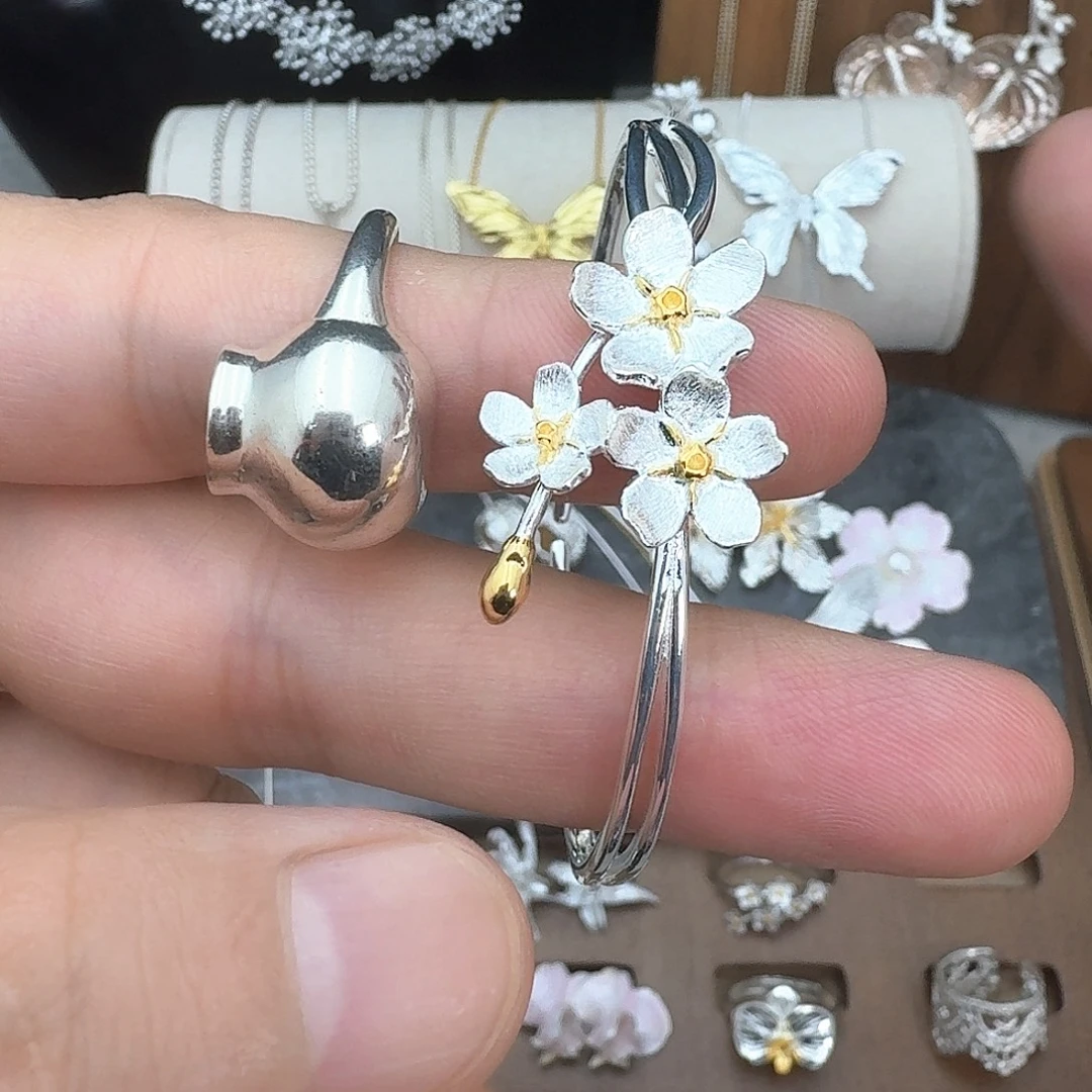 *****足银手镯+花瓶戒指