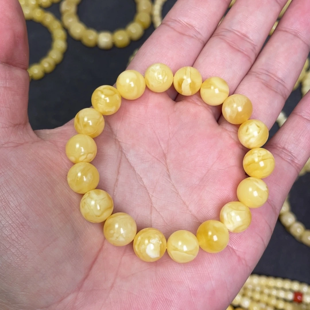 蜜蜡未镶嵌裸石蜜蜡手串10.5mm