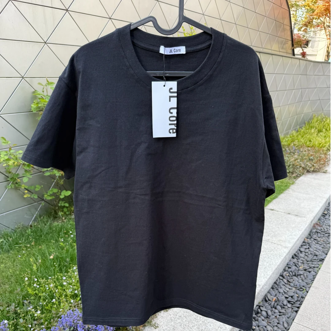 JL Core 260g重磅韩版纯棉T恤 夏季宽松透气百搭打底衫