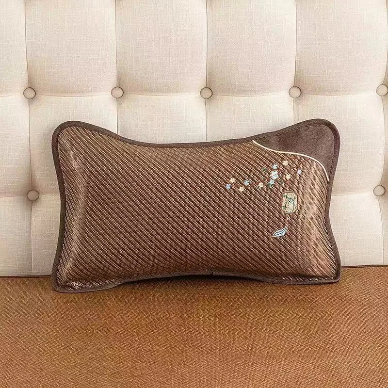 夏天茶叶凉枕 家用凉席枕冰丝藤竹枕凉爽小枕头