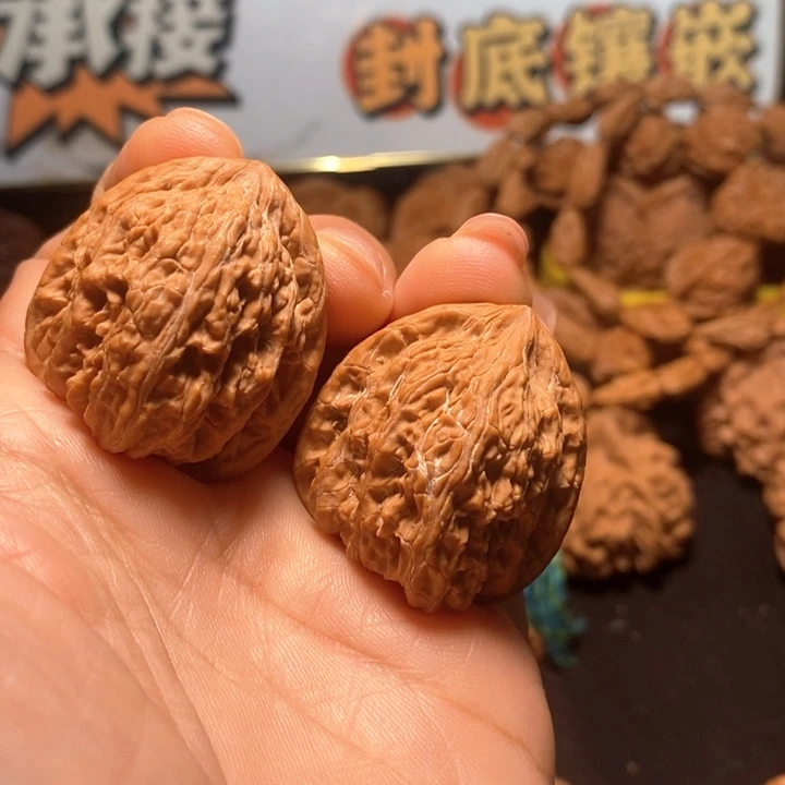 把件桃核密纹红宝石全品31➕尺文玩核桃