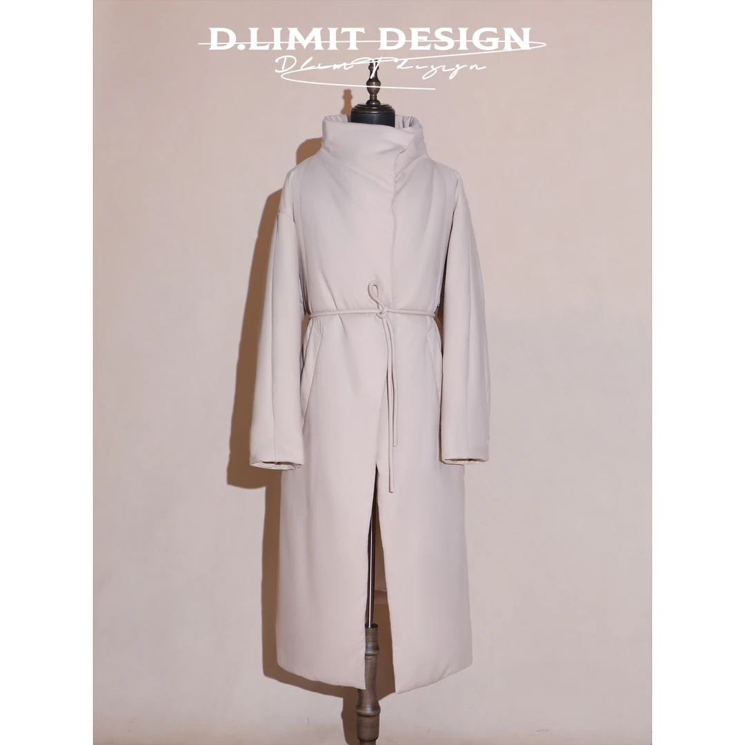 【D.Limit design】木棉花轻柔桑蚕丝系带长外套DLYXH001