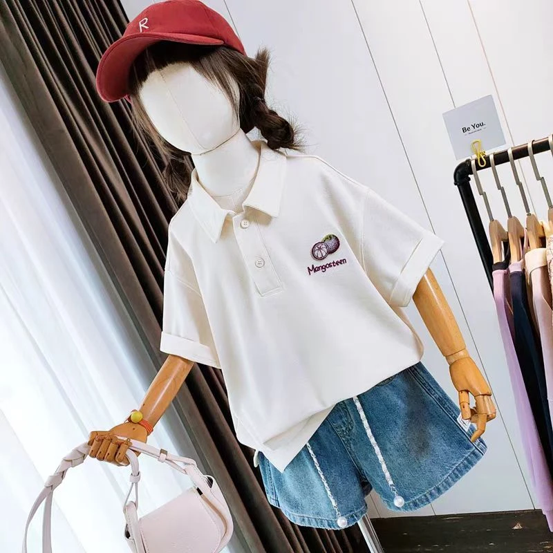 《昊妈家》女童夏季印花韩版短袖7772