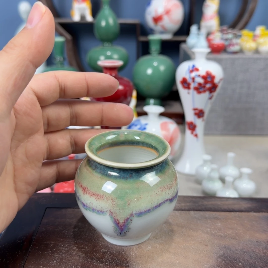 陶瓷手工小花器摆件