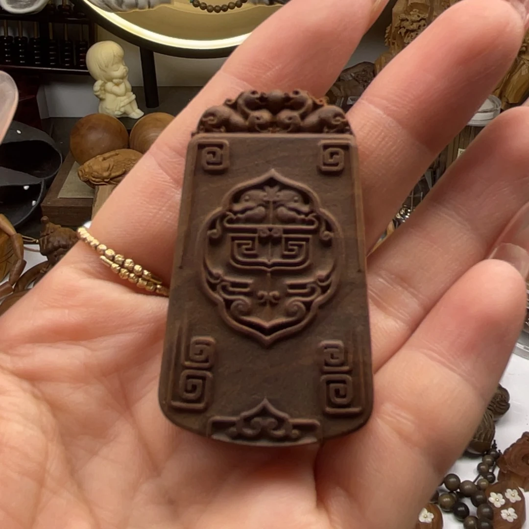 檀香木仿古回文牌老山檀香