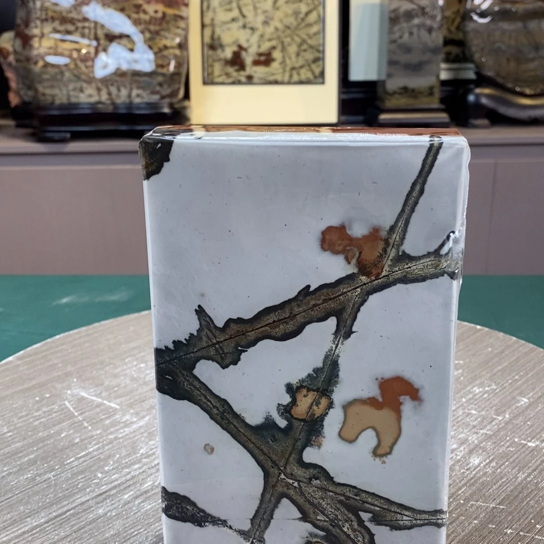 石材广西国画石草花石